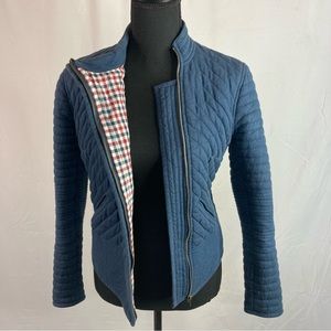 Etoile Isabel Marant Quilted Blue Biker Jacket.